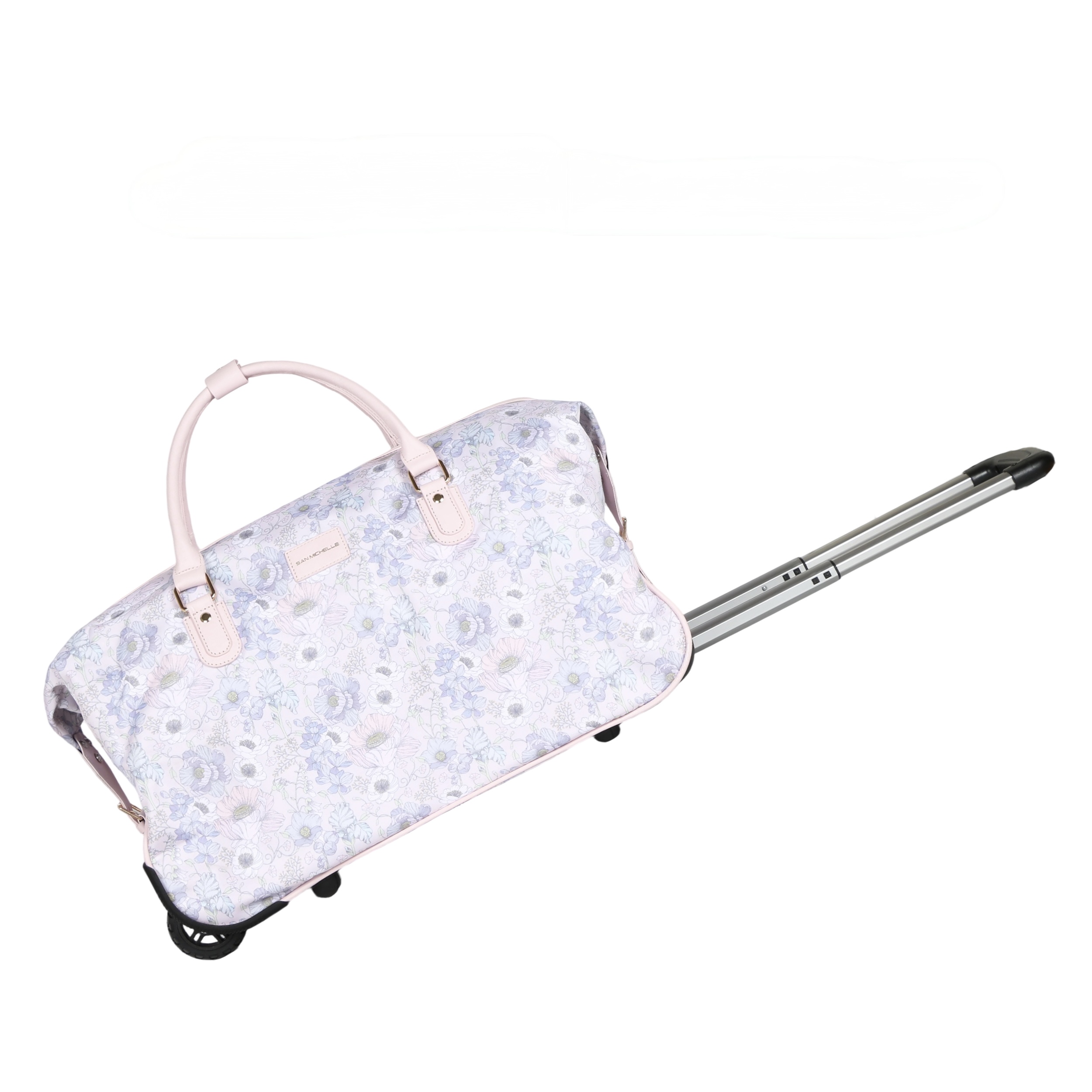 Flora Duffel Bag with Wheels - Pink